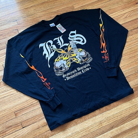 Vintage BLS Graveyard Disciples Demolition Crew Long Sleeve Shirt / XL / 2006 - Picture 2 of 11